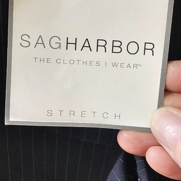 Sag Harbor Blazer Size 12 Womans Navy and White New - Picture 7 of 7